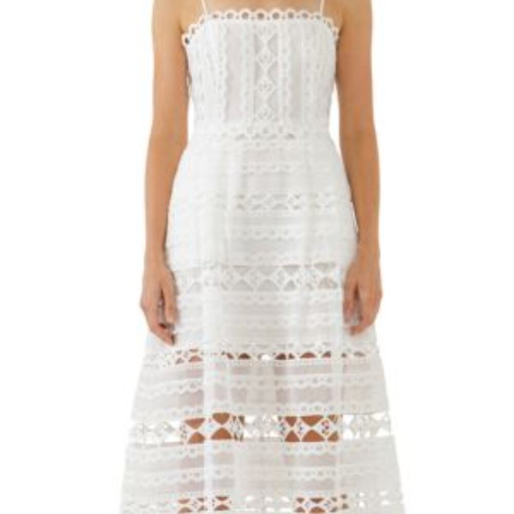 Endless Rose White Lace Midi Dress